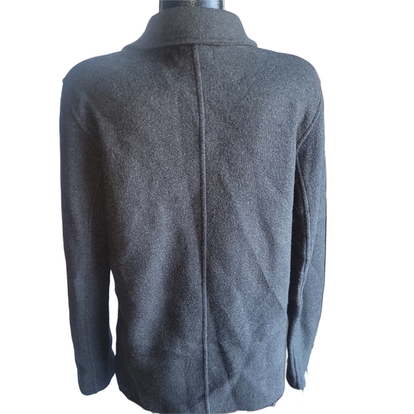 Deane & White Button-Up Wool Coat In Dark Gray M - Picture 5 of 6